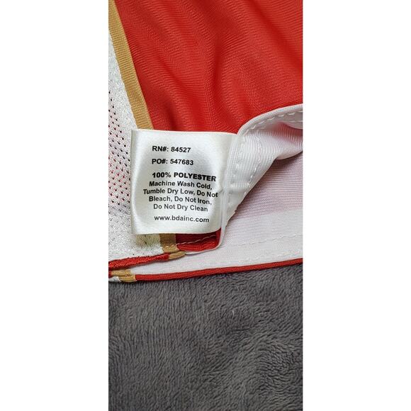 SAN FRANCISCO 49ERS SZ S YOUTH NFL FLAG FOOTBALL REVERSIBLE JERSEY RED C22-44 - Picture 5 of 8